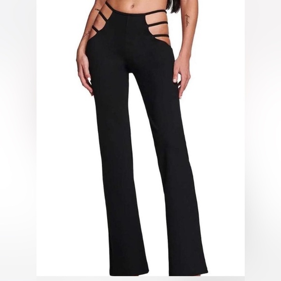 I.AM.GIA Black Strappy Cutout Pants size XS - Picture 1 of 6